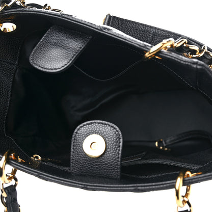Chanel Caviar Quilted Petit Shopping Tote PST Black 5 of 11