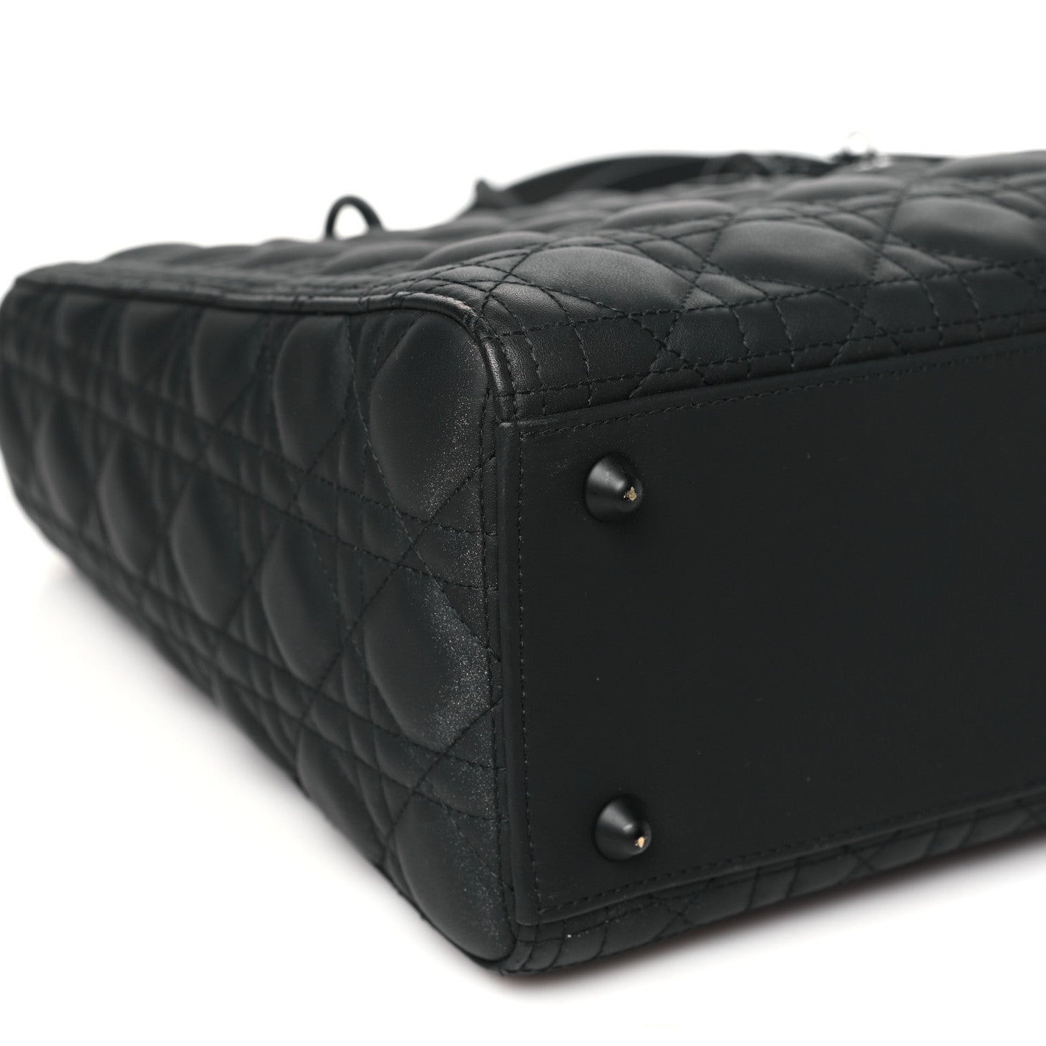 Christian Dior Ultra Matte Calfskin Cannage Large Lady Dior Black 9 of 10