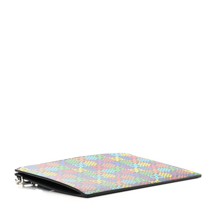 Gucci GG Supreme Monogram Psychedelic Zip Wristlet Pouch Black Multicolor 4 of 8