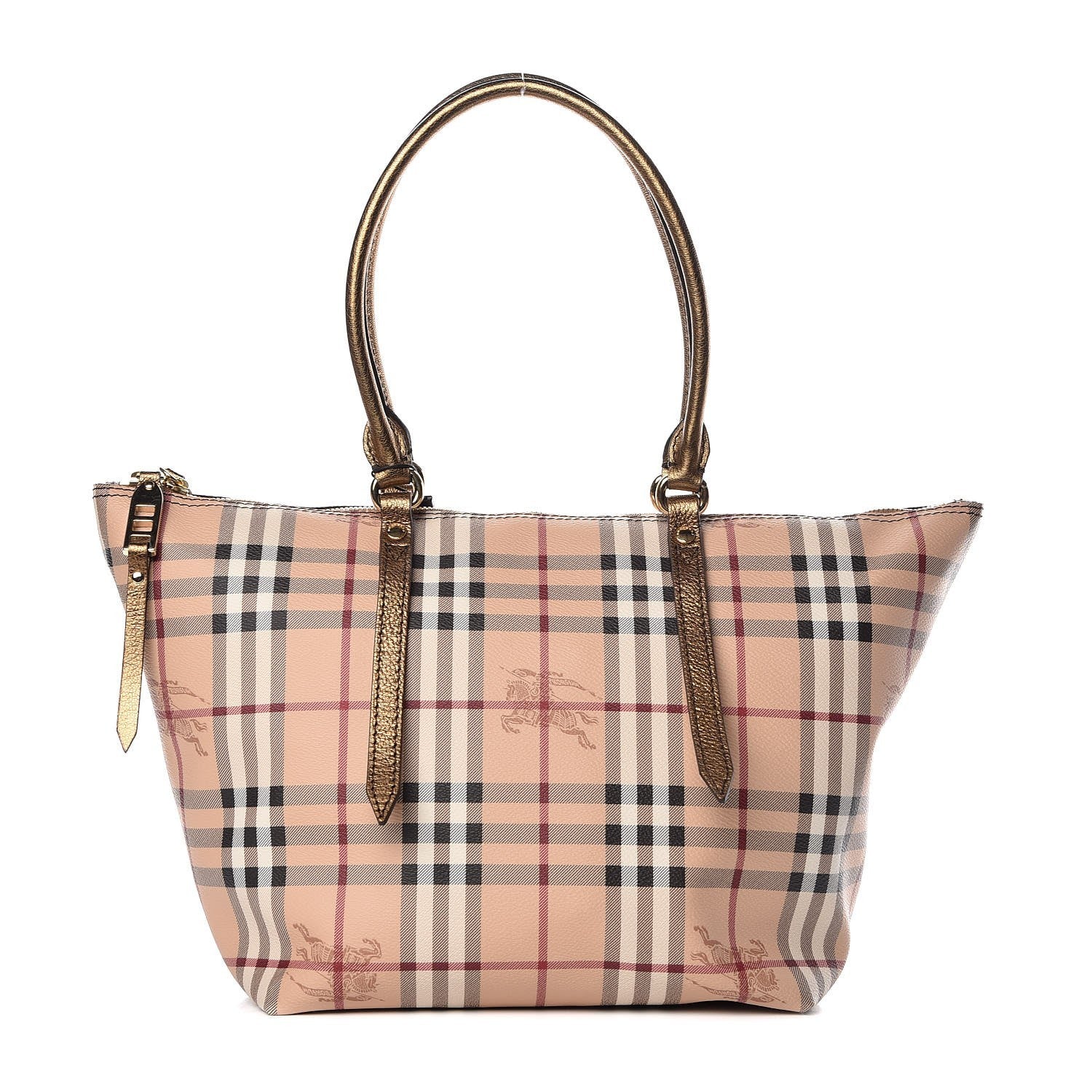 Burberry Haymarket Check Small Salisbury Tote Gold 2 of 16