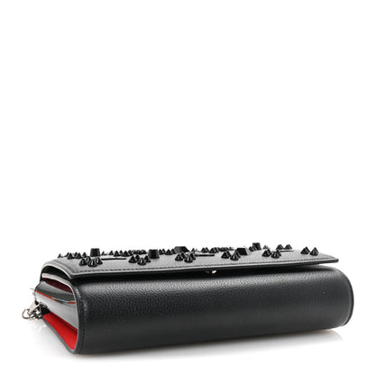 Christian Louboutin Calfskin Spikes Loubinthesky Paloma Clutch Black 4 of 10