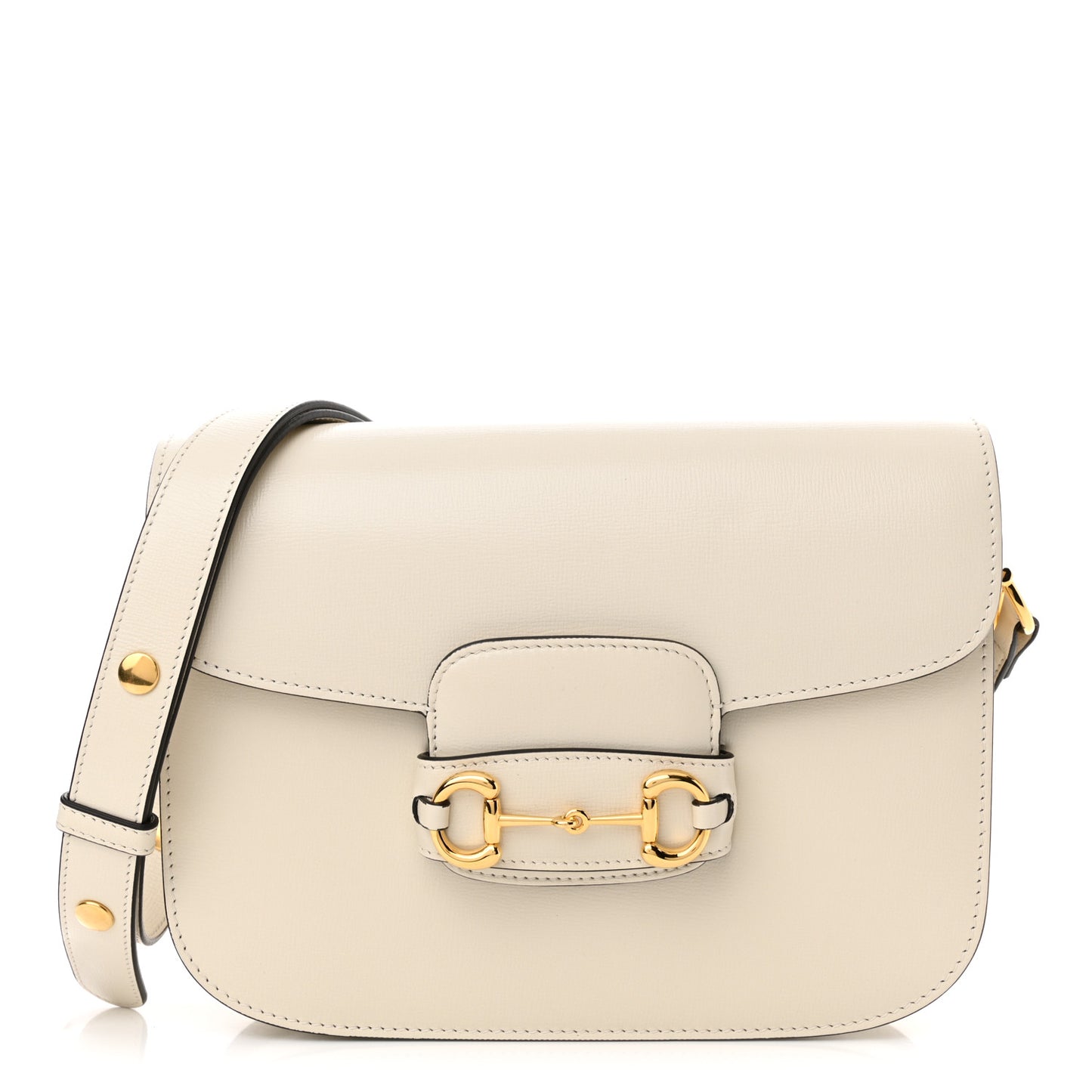 Azalea Calfskin Horsebit 1955 Shoulder Bag Mystic White