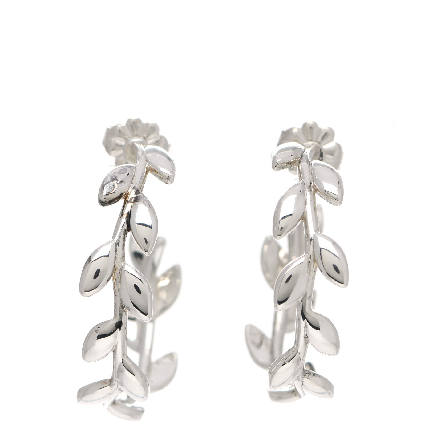 Sterling Silver Paloma Picasso Olive Leaf Hoop Earrings
