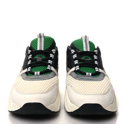 Christian Dior Technical Mesh Calfskin Mens B22 Sneakers 44 Green Black White 2 of 7