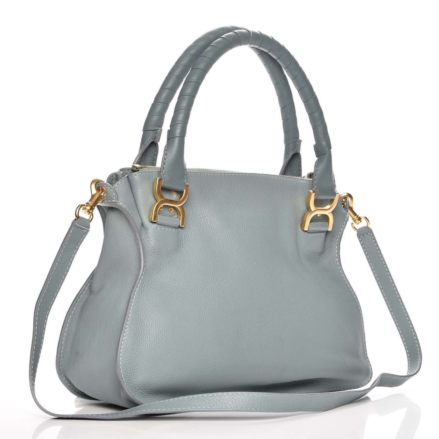 Calfskin Medium Marcie Satchel Cloudy Blue
