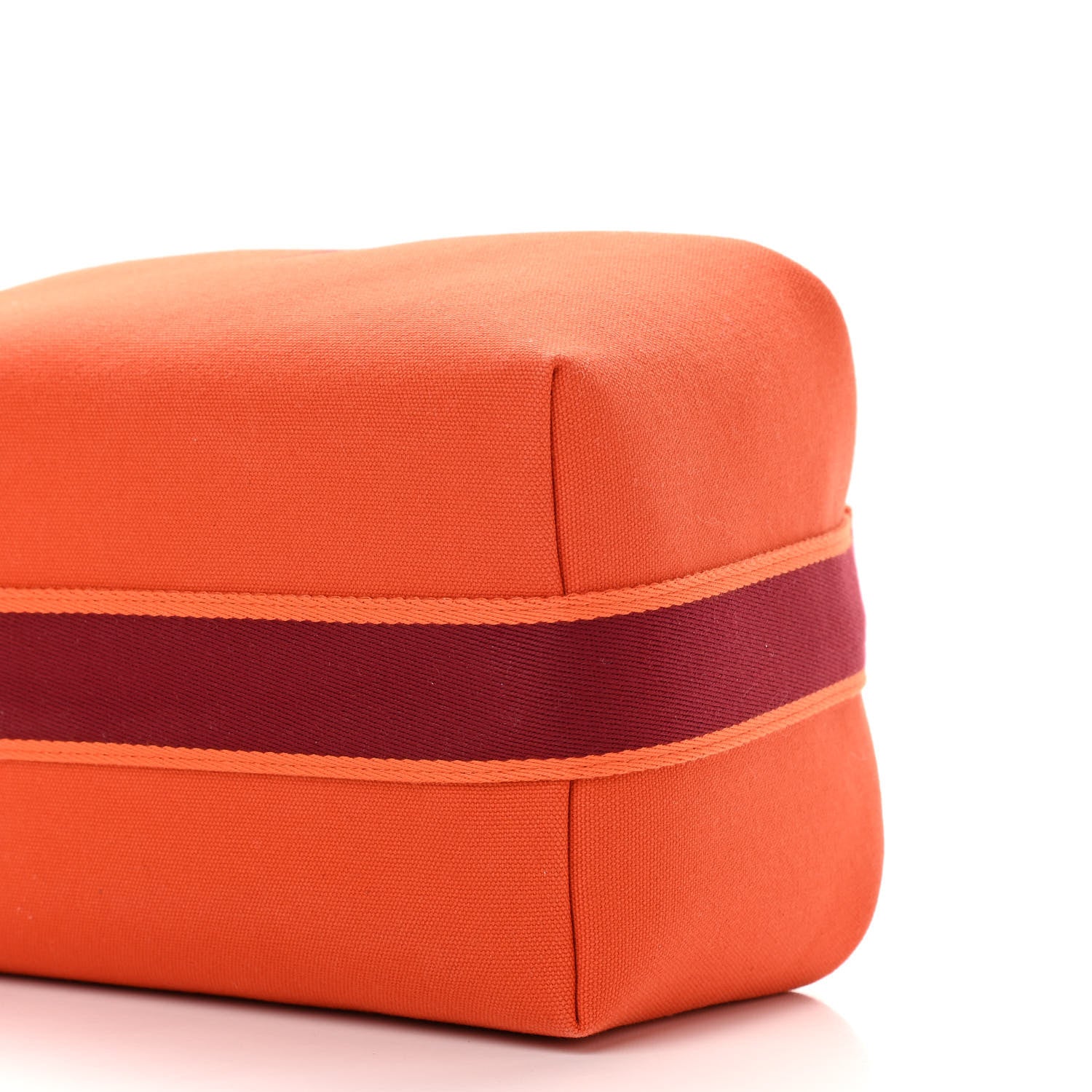 Hermes Canvas Small Bride-A-Brac Pouch Orange Burgundy 9 of 9