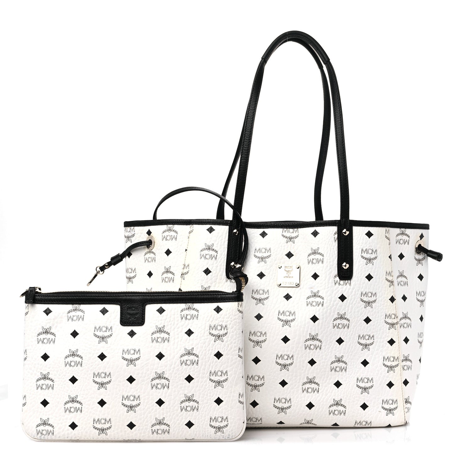 Visetos Medium Project Reversible Shopper Tote White