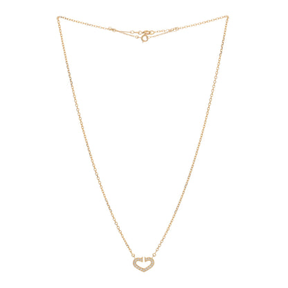 Cartier 18K Yellow Gold Diamond Hearts And Symbols Pendant Necklace 2 of 3