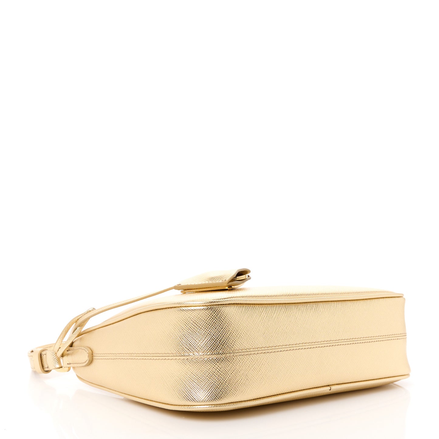 Saffiano Lux Mini Re-Edition Shoulder Bag Platino