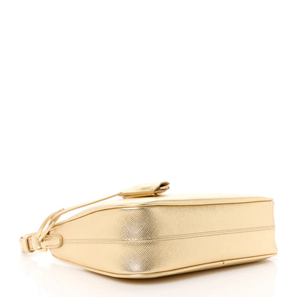 Prada Saffiano Lux Mini Re-Edition Shoulder Bag Platino 4 of 12
