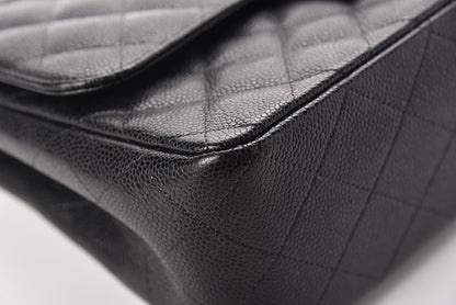 Chanel Caviar Quilted Jumbo Double Flap Black 11 of 15