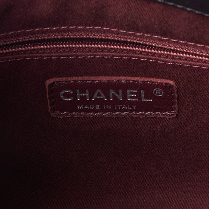 Chanel Lambskin Patent Quilted CC Shopping Tote Black 8 of 9