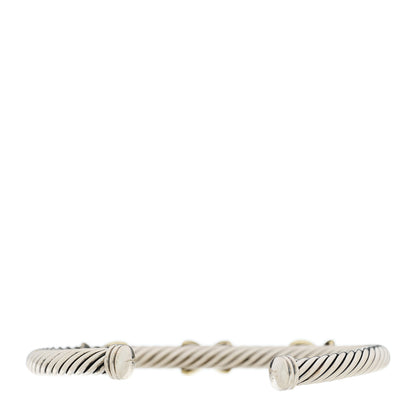 David Yurman Sterling Silver 14K Yellow Gold 5mm Triple X Cable Bracelet 2 of 4