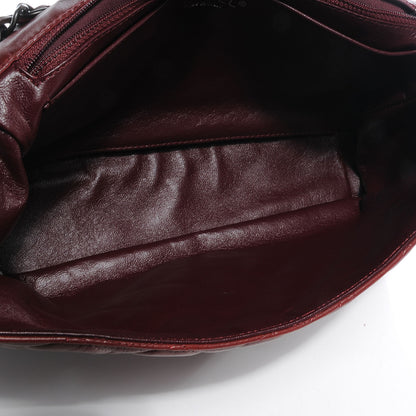 Chanel Lambskin Jumbo Single Flap Dark Red 5 of 8