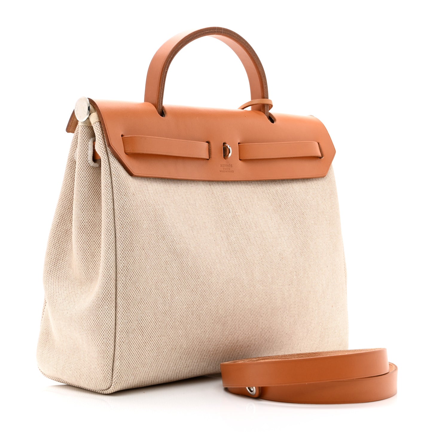 Toile Vache Calfskin Herbag PM 30 Black Natural