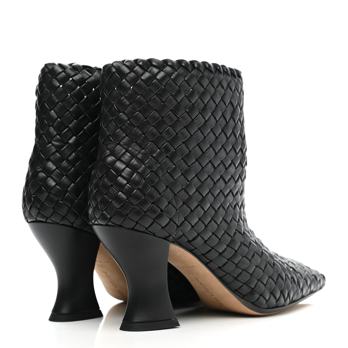 Nappa Intrecciato Ankle Boots 39 Black