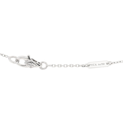 Van Cleef & Arpels 18K White Gold Diamond Sweet Alhambra Pendant Necklace 3 of 3