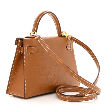 Hermes Epsom Mini Kelly Sellier 20 Gold 3 of 10