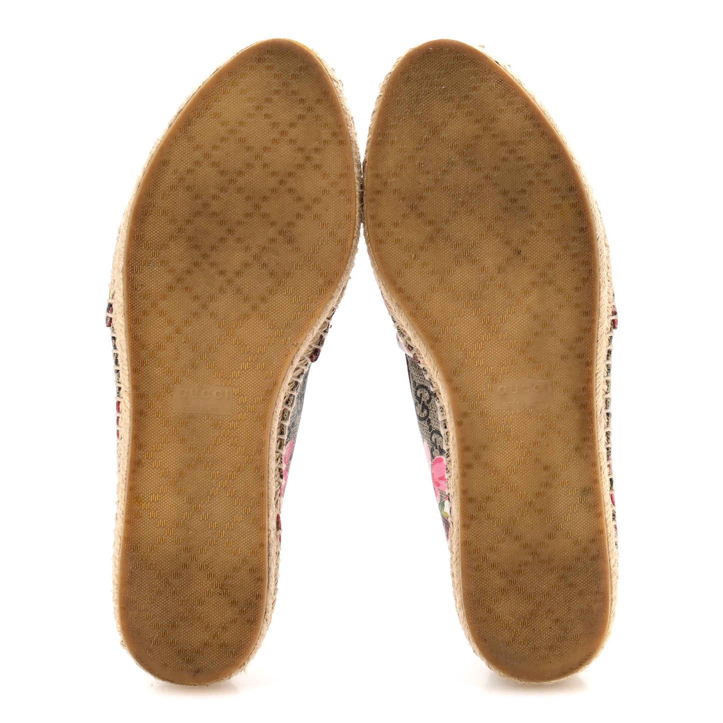 GG Supreme Monogram Blooms Espadrilles 37.5 Beige Multicolor Dry Rose