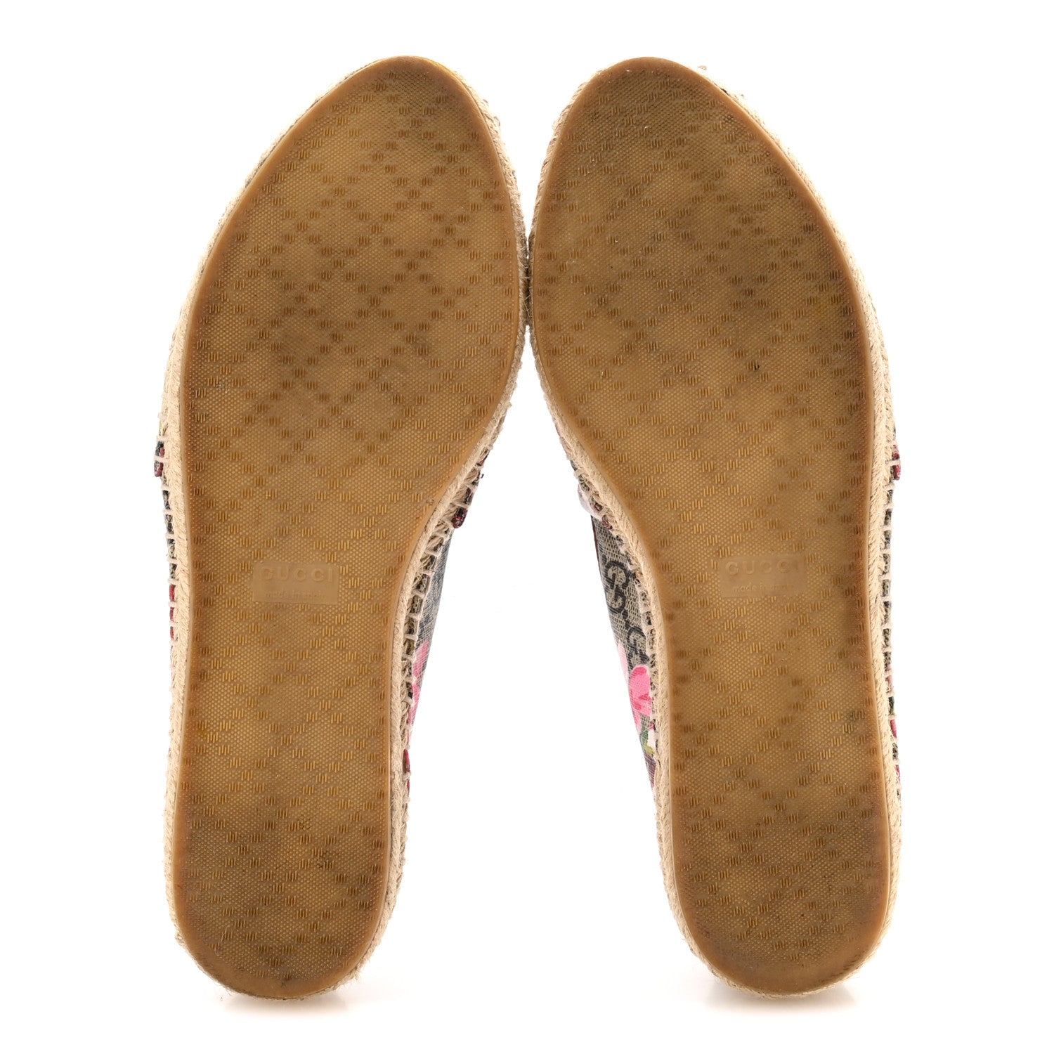 Gucci GG Supreme Monogram Blooms Espadrilles 37.5 Beige Multicolor Dry Rose 6 of 11
