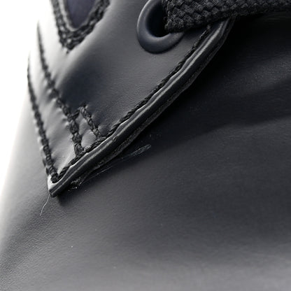 Prada Spazzolato Re-Nylon Metal Triangle Logo Womens 50mm Combat Boots 37 Blue 11 of 15