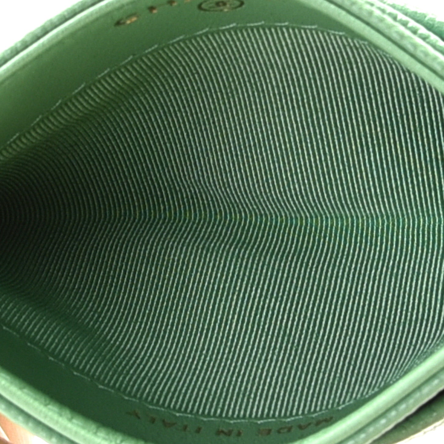Chanel Caviar Quilted Card Holder Green 7 of 10