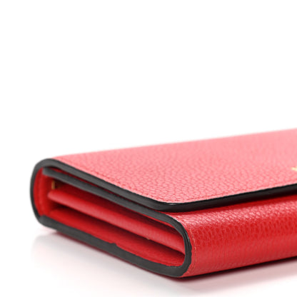 Mulberry Small Classic Grain Medium Continental French Wallet Red 8 of 10