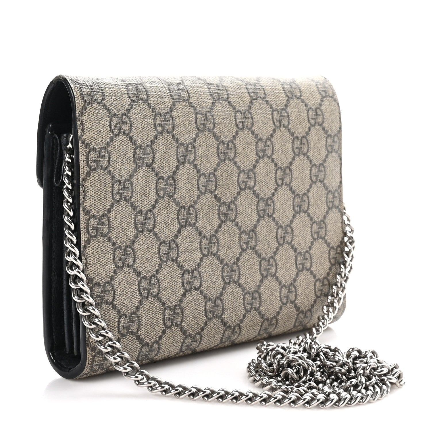 Gucci GG Supreme Monogram Mini Dionysus Chain Wallet Beige Black 3 of 9
