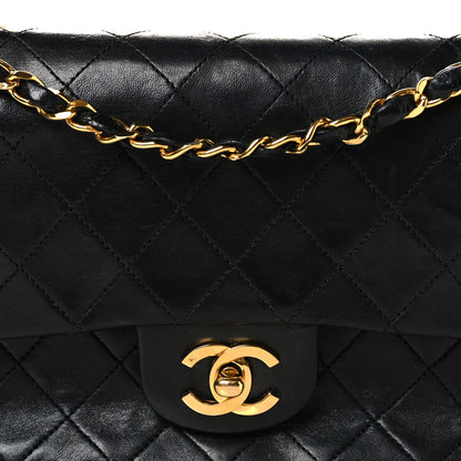 Chanel Lambskin Quilted Small Double Flap Black 8 of 14