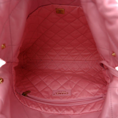 Chanel Shiny Calfskin Quilted Small Chanel 22 Dark Pink 6 of 13