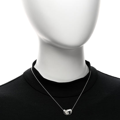 Tiffany Sterling Silver 19mm Elsa Peretti Bean Pendant Necklace 2 of 5