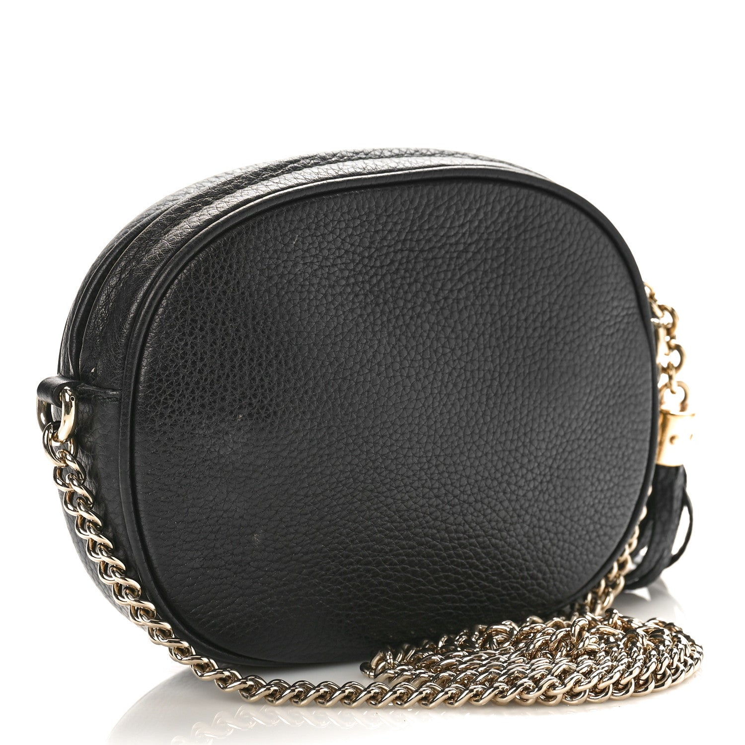 Gucci Pebbled Calfskin Mini Soho Chain Bag Black 3 of 11
