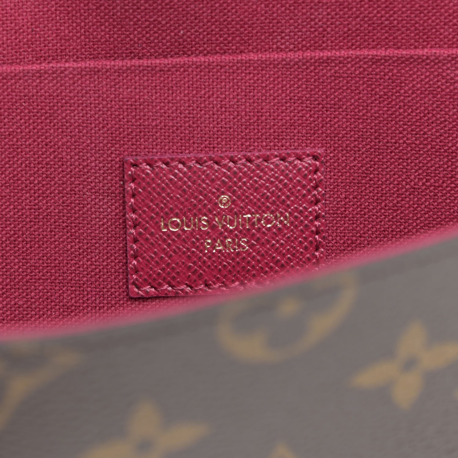 Louis Vuitton Monogram Pochette Felicie Chain Wallet Fuchsia 9 of 10