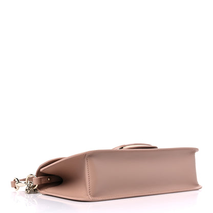 Valentino Garavani Calfskin Enamel Vlogo Loco Shoulder Bag Rose Cannelle 4 of 9