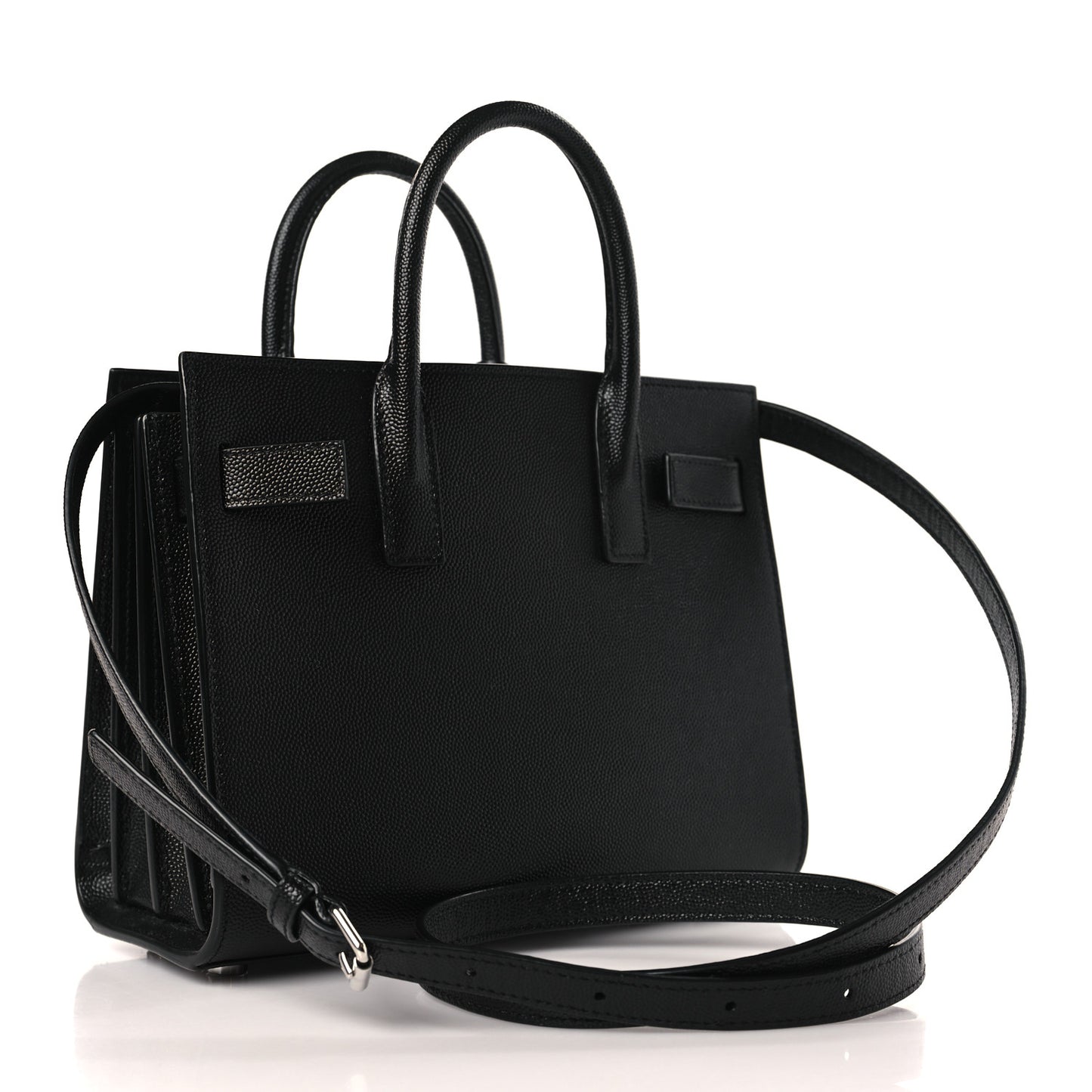 Grained Calfskin Nano Sac De Jour Black