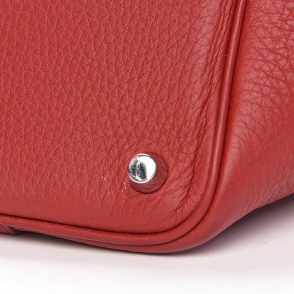 Hermes Taurillon Clemence Picotin Lock 18 PM Rouge Garance 13 of 14