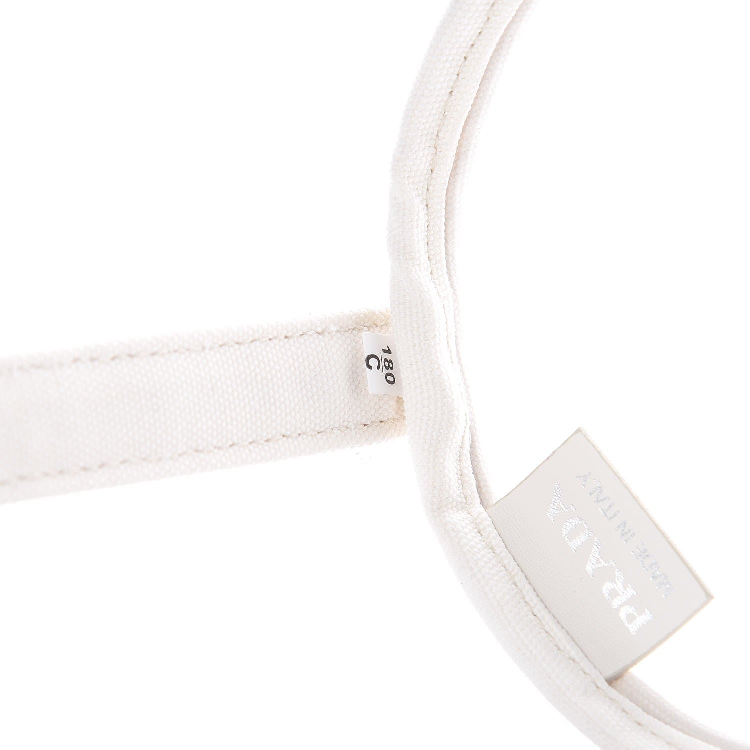 Prada Plexiglass Canapa Small Shopper Tote White 8 of 11