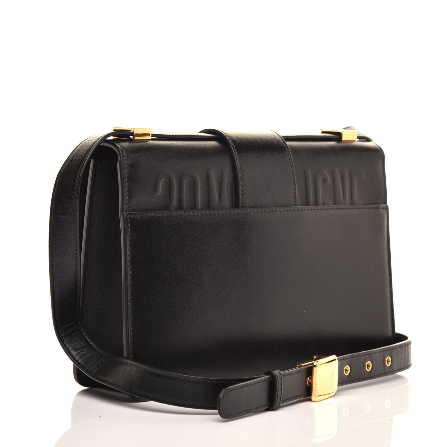 Smooth Calfskin 30 Montaigne Flap Bag Black