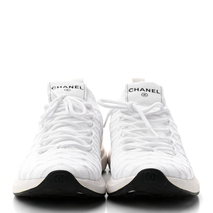 Chanel Fabric Logo Sneakers 39.5 White 2 of 8