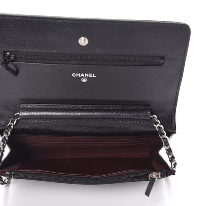 Chanel Caviar Quilted Wallet On Chain WOC Black 4 of 8