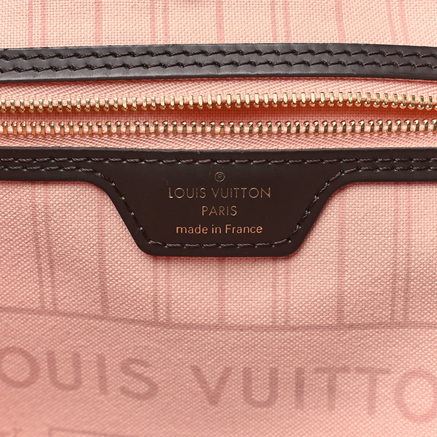 Damier Ebene Braided Neverfull MM Pink