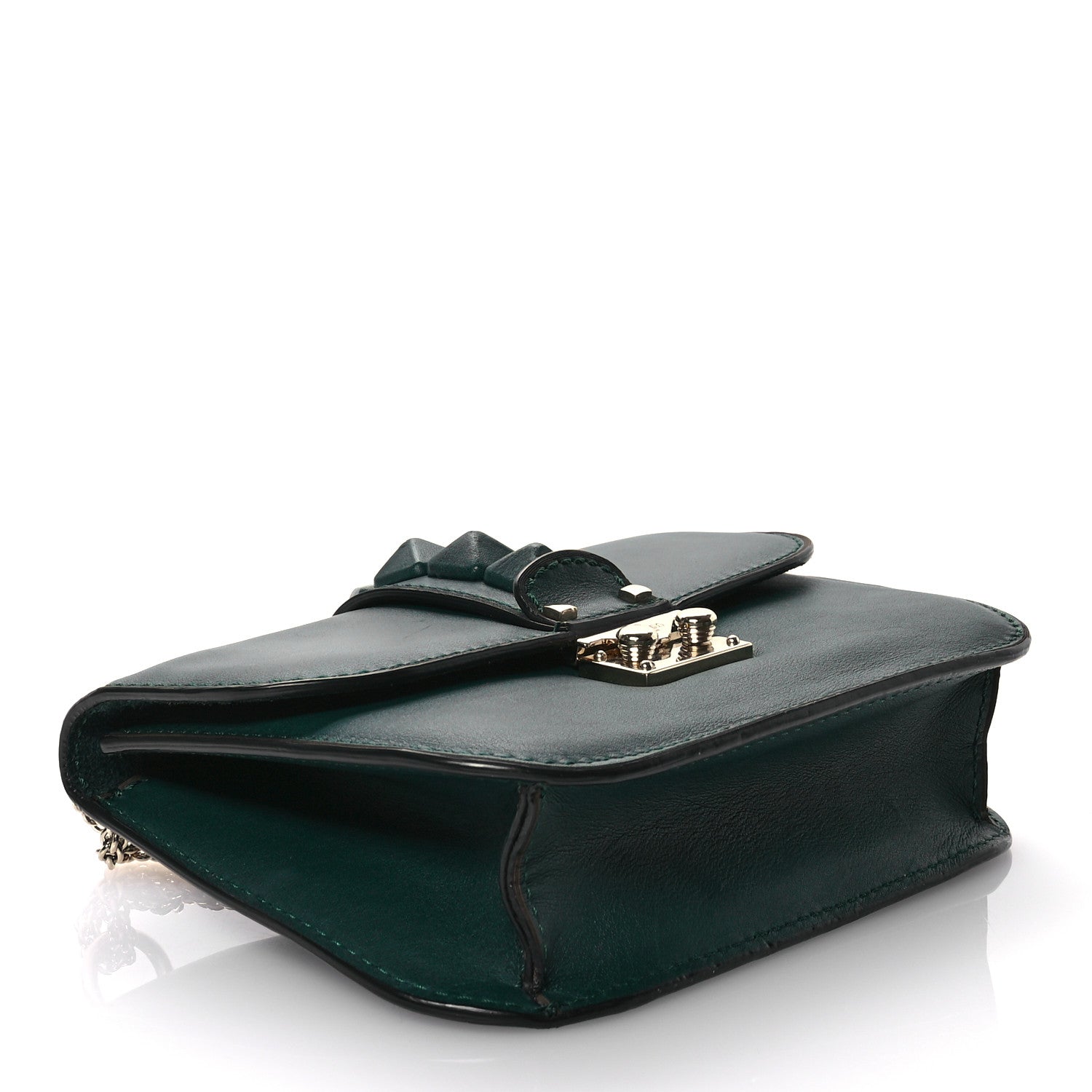 Valentino Garavani Vitello Small Glam Lock Rockstud Flap Light Emerald 4 of 12