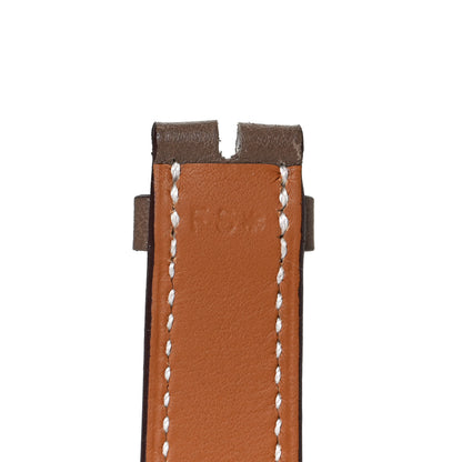 Hermes Swift 21mm Heure H Watch Strap Etoupe 4 of 5