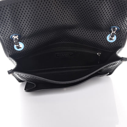 Chanel Perforated Calfskin Large Up In The Air Flap Black 5 of 10