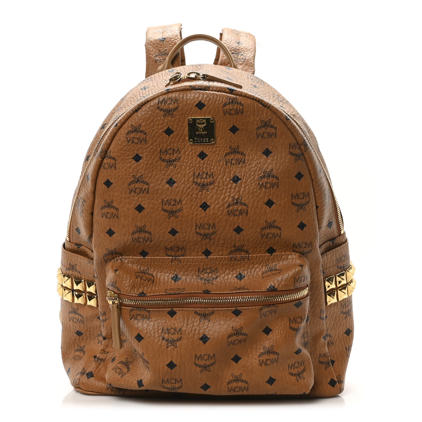 Visetos Medium Side Studs Stark Backpack Cognac