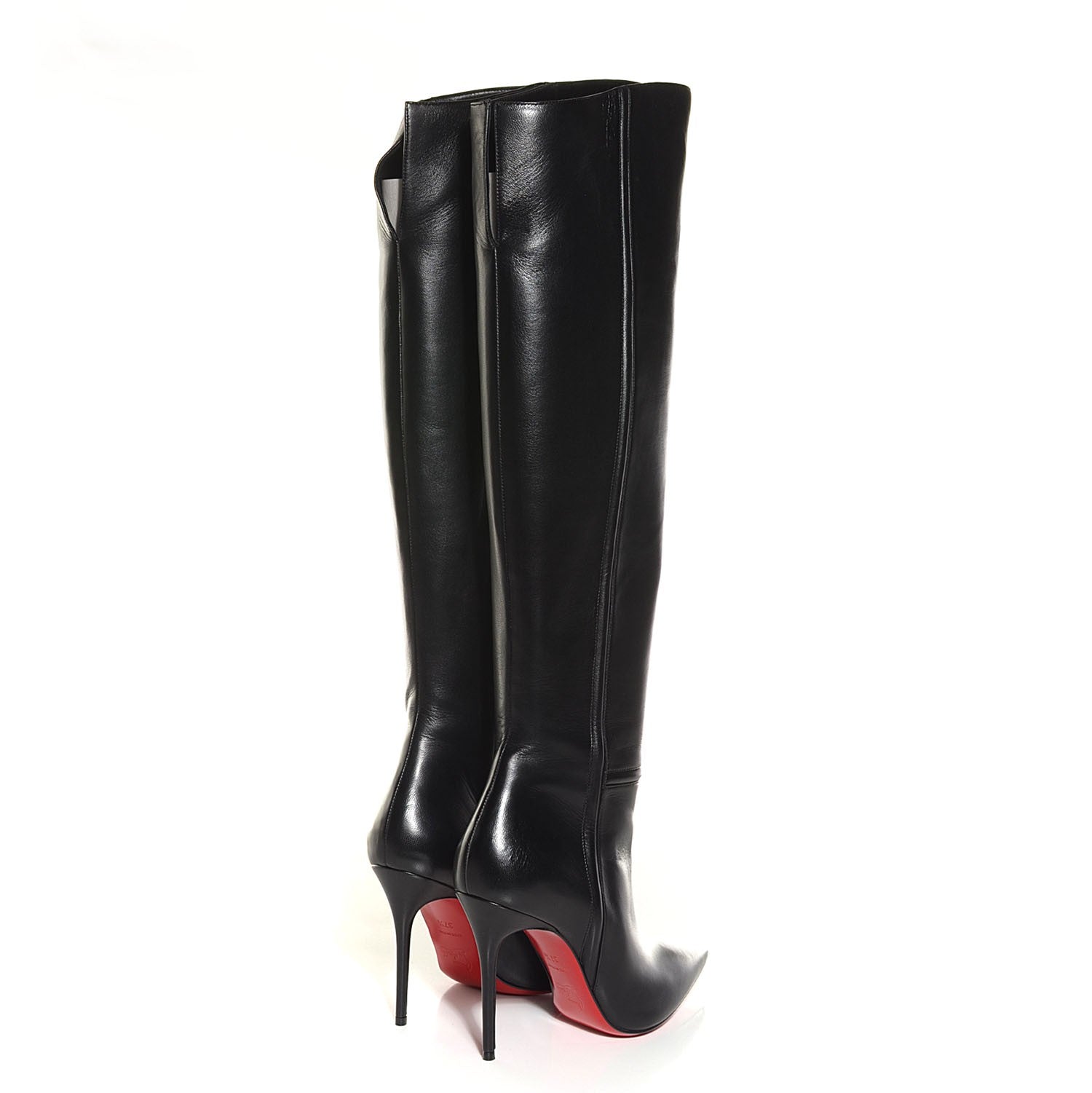 Christian Louboutin Nappa Armurabotta 100 Over The Knee Boots 37.5 Black 4 of 7
