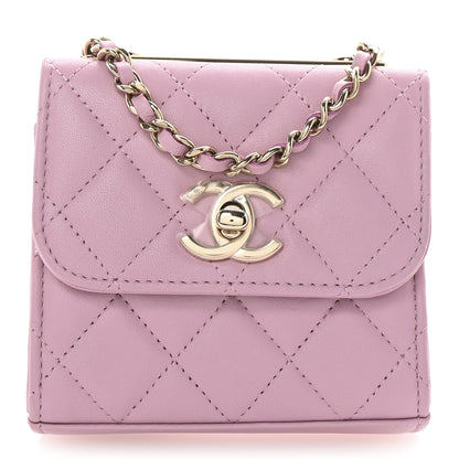 Chanel Lambskin Quilted Mini Trendy CC Clutch With Chain Pink 1 of 10