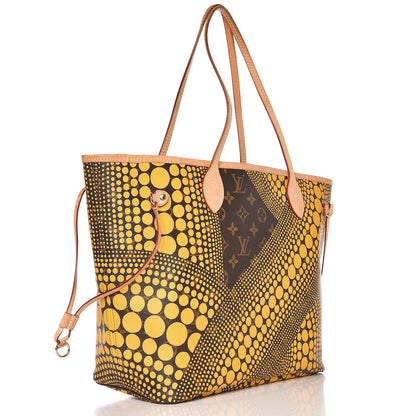 Louis Vuitton Monogram Kusama Waves Neverfull MM Yellow 3 of 7