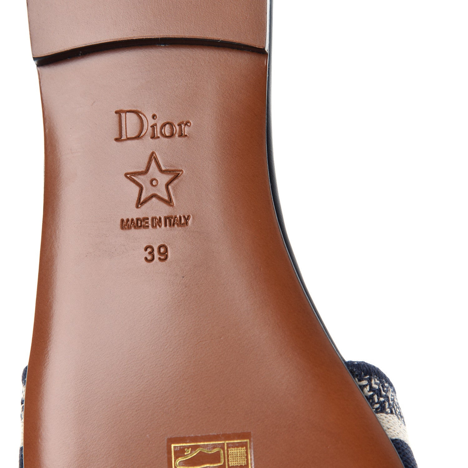 Christian Dior Canvas Embroidered Dway Mules Slide Sandals 39 Deep Blue 9 of 11