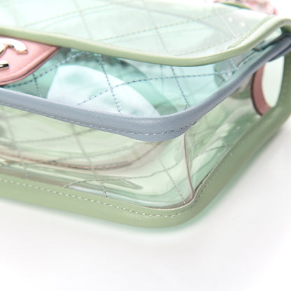 Chanel Lambskin PVC Quilted Mini Coco Splash Flap Blue Green 8 of 9